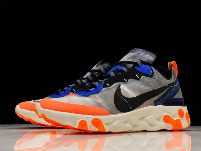 nike react element 87 thunder blue/total orange aq1090-004