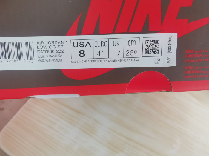 travis scott x air jordan 1 low og  dm7866-202