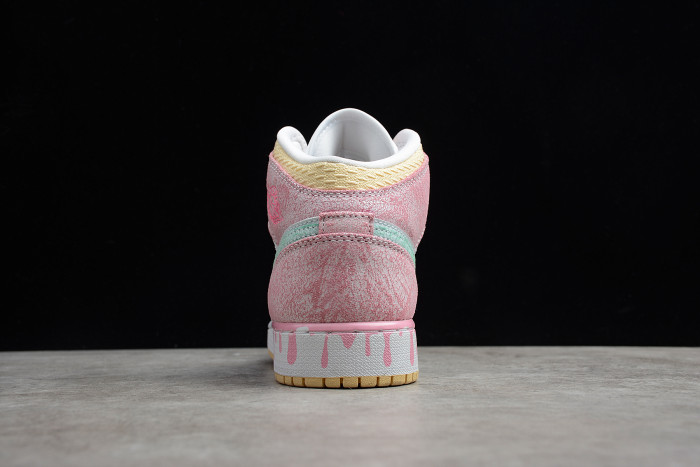 jordan 1 mid paint drip (gs) dd1666-100