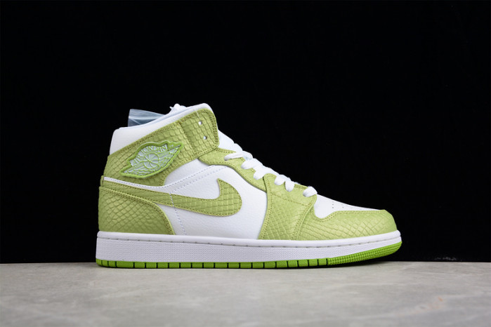 jordan 1 mid green python (w) - dv2959-113